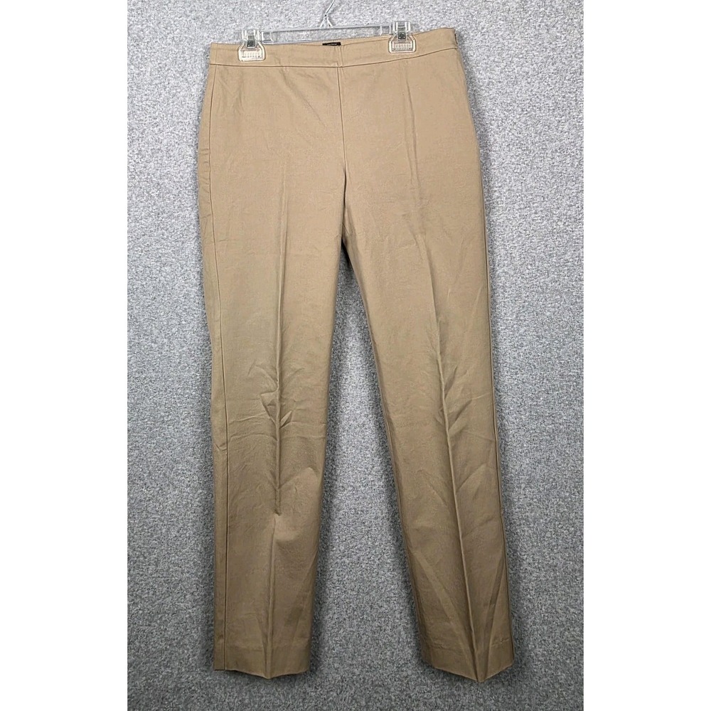 Talbots Chatham Pants Womens 10 Tan Ankle Slim Stretch Dress‎ Office Pants